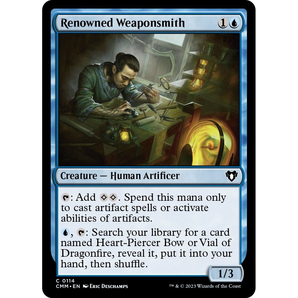 Image for Renowned Weaponsmith (114) (CMM) - Magic: The Gathering