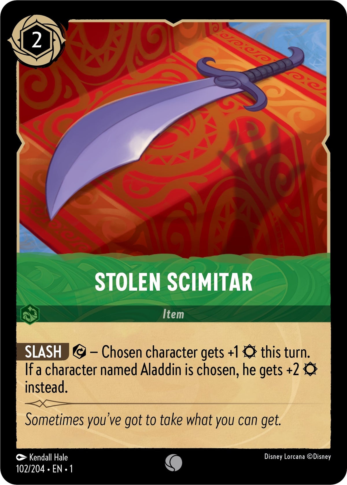 Image for Stolen Scimitar (102/204) (1) - Disney Lorcana