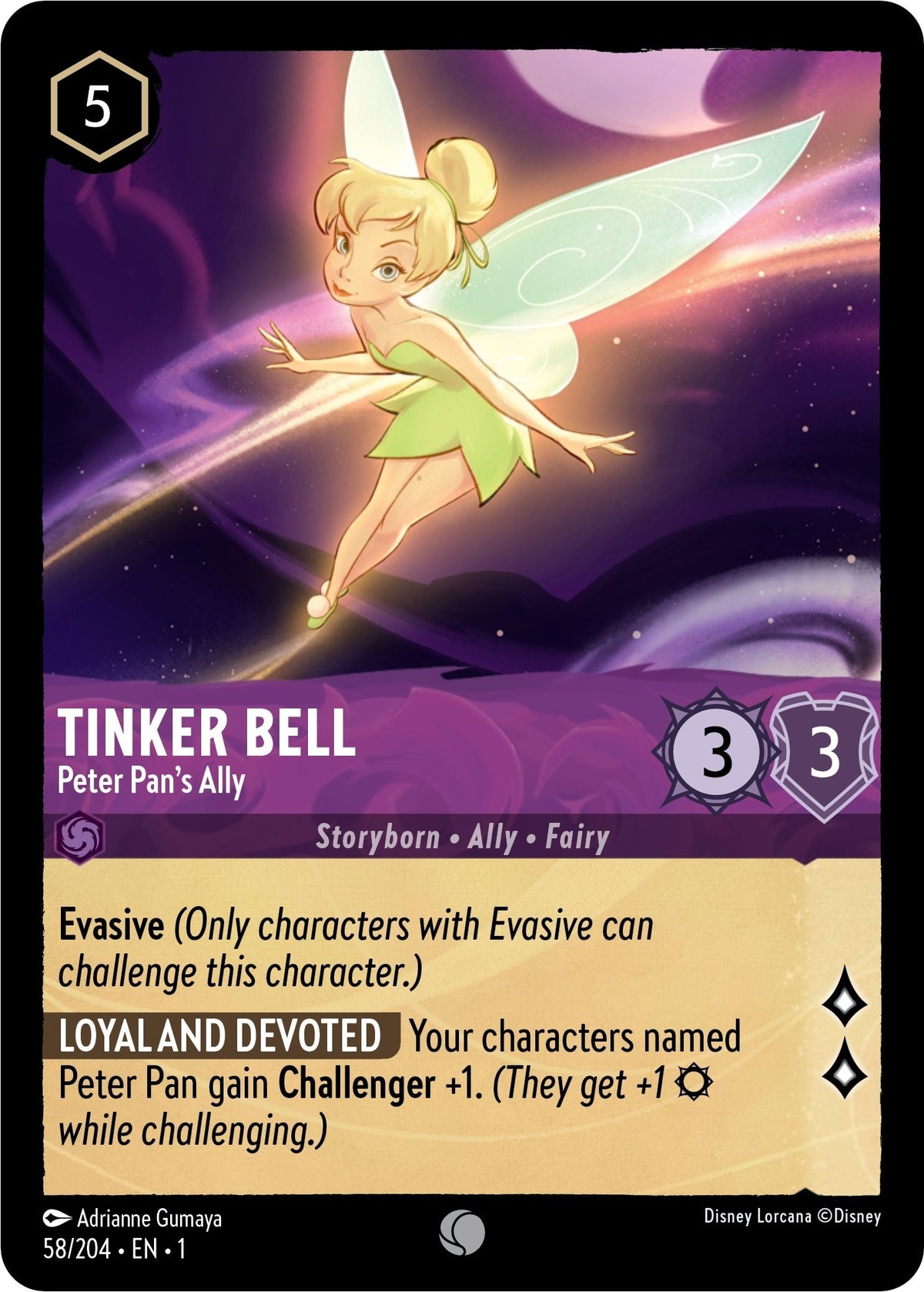 Image for Tinker Bell - Peter Pan's Ally (58/204) (1) - Disney Lorcana