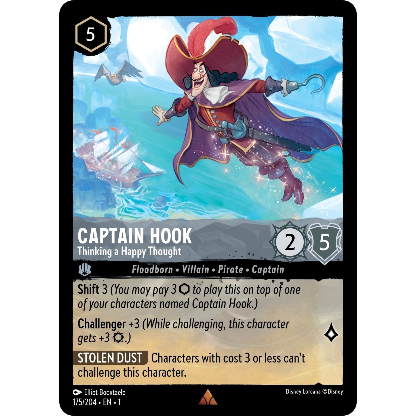 Image for Captain Hook - Thinking a Happy Thought (175/204) (1) - Disney Lorcana