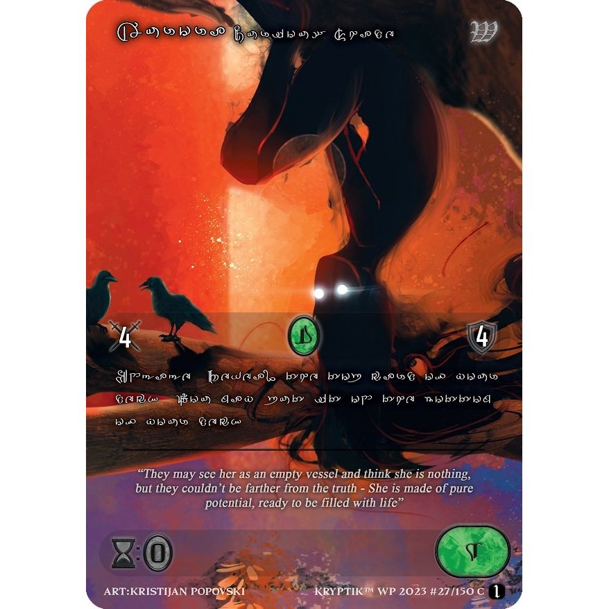 Image for Aurora, Curious Shade (Silver Kryptik Language) (27) - Kryptik TCG