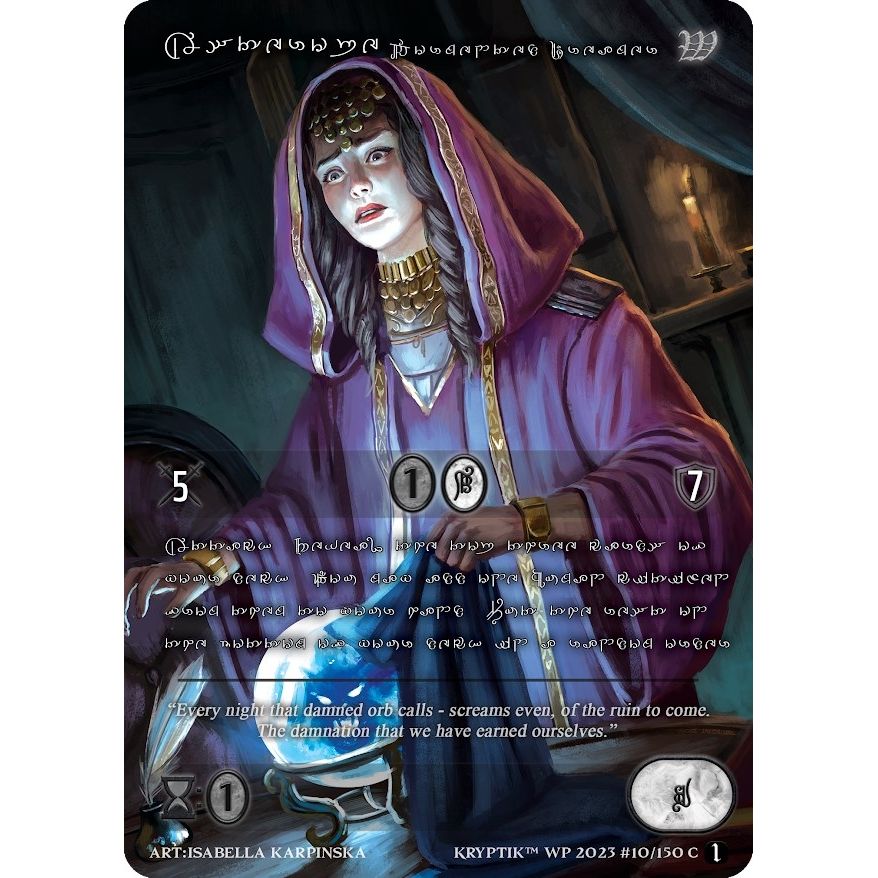 Image for Asterope, Tormented Dreamer (Silver Kryptik Language) (10) - Kryptik TCG