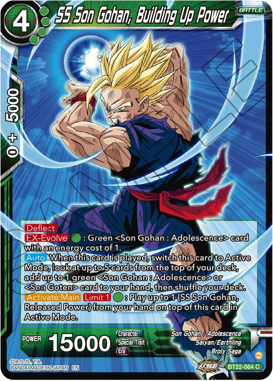 Image for SS Son Gohan, Building Up Power (BT22-064) (BT22) - Dragon Ball Super: Masters