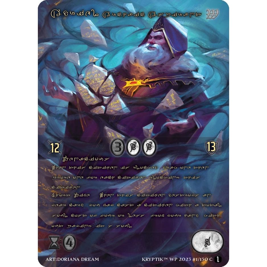 Image for Adriel, Archaic Aspirant (Gold Kryptik Language) (1) - Kryptik TCG