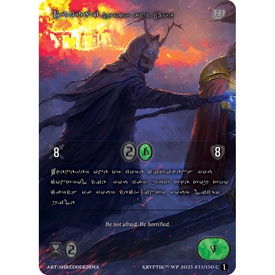 Image for Dumuzi, Shock and Awe (Silver Kryptik Language) (35) - Kryptik TCG