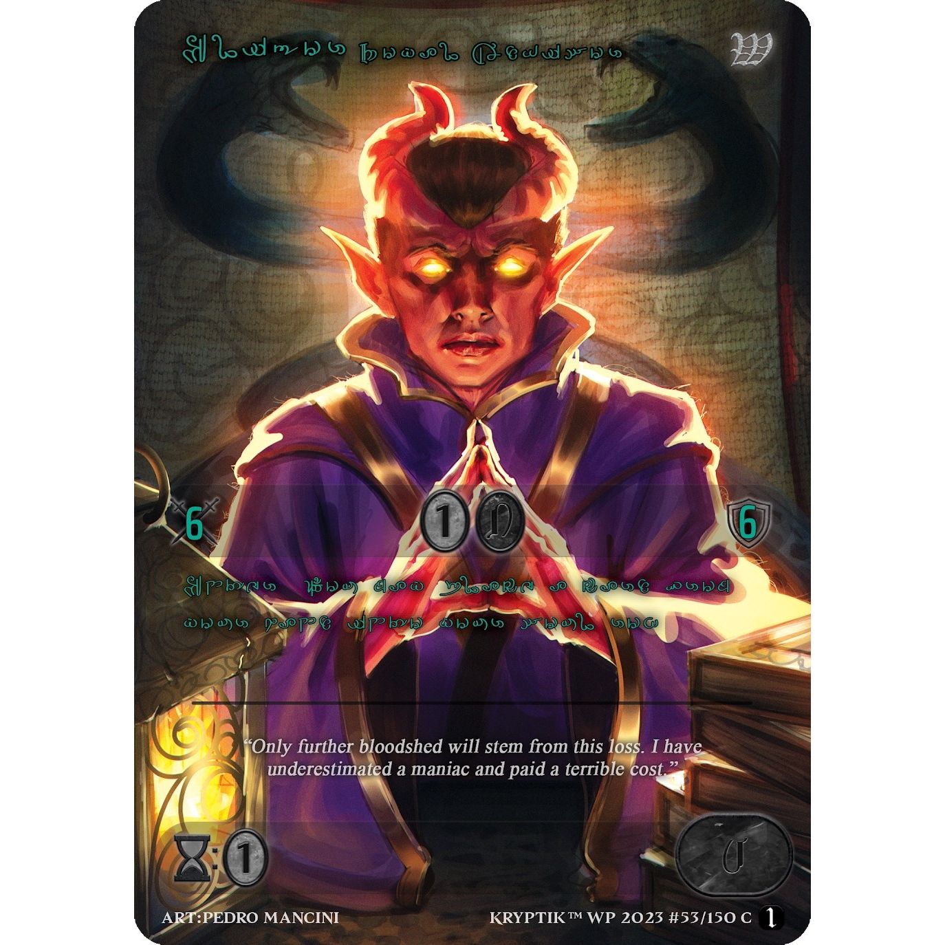 Image for Eligor, Royal Advisor (Green Kryptik Language) (53) - Kryptik TCG