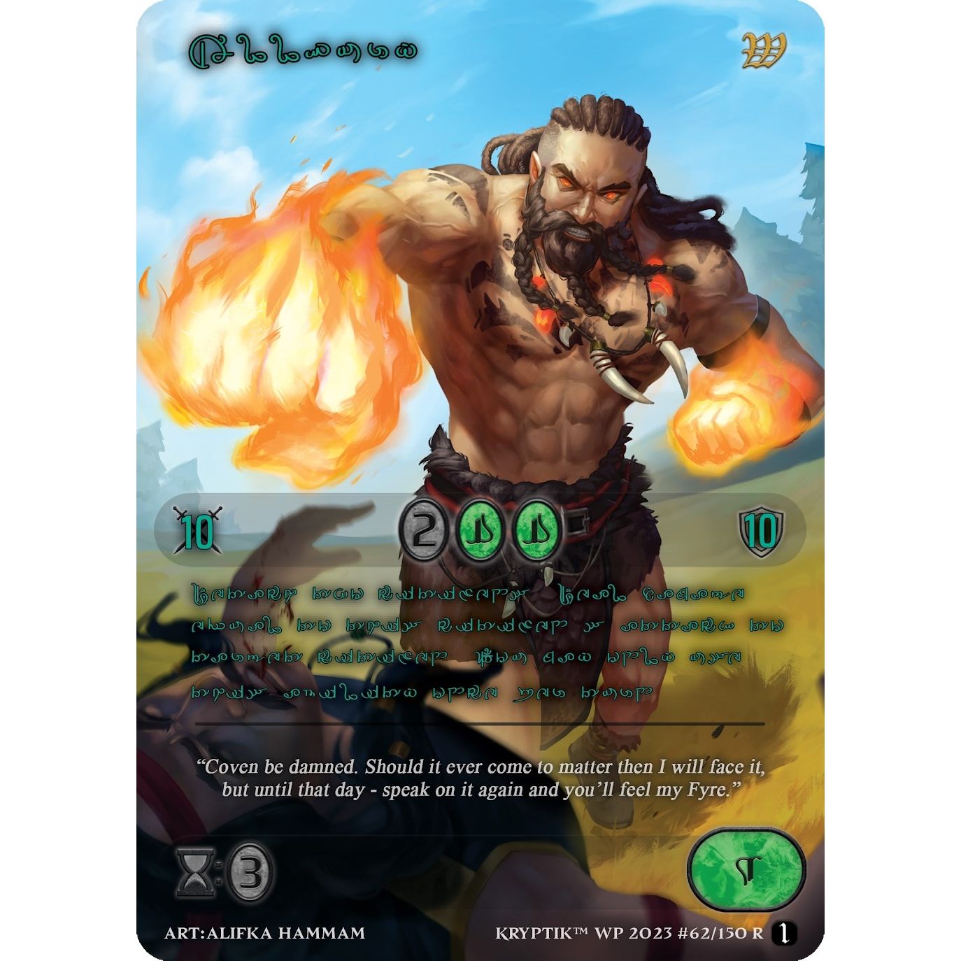 Image for Allfury (Green Kryptik Language) (62) - Kryptik TCG