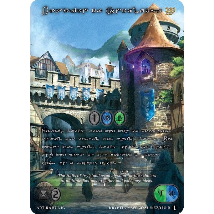 Image for Bastion of Knowledge (Silver Kryptik Language) (137) - Kryptik TCG