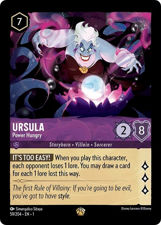 Image for Ursula - Power Hungry (59/204) (1) - Disney Lorcana