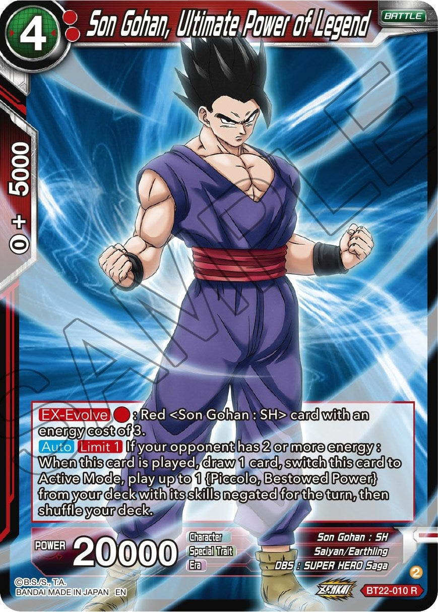 Image for Son Gohan, Ultimate Power of Legend (BT22-010) (BT22) - Dragon Ball Super: Masters