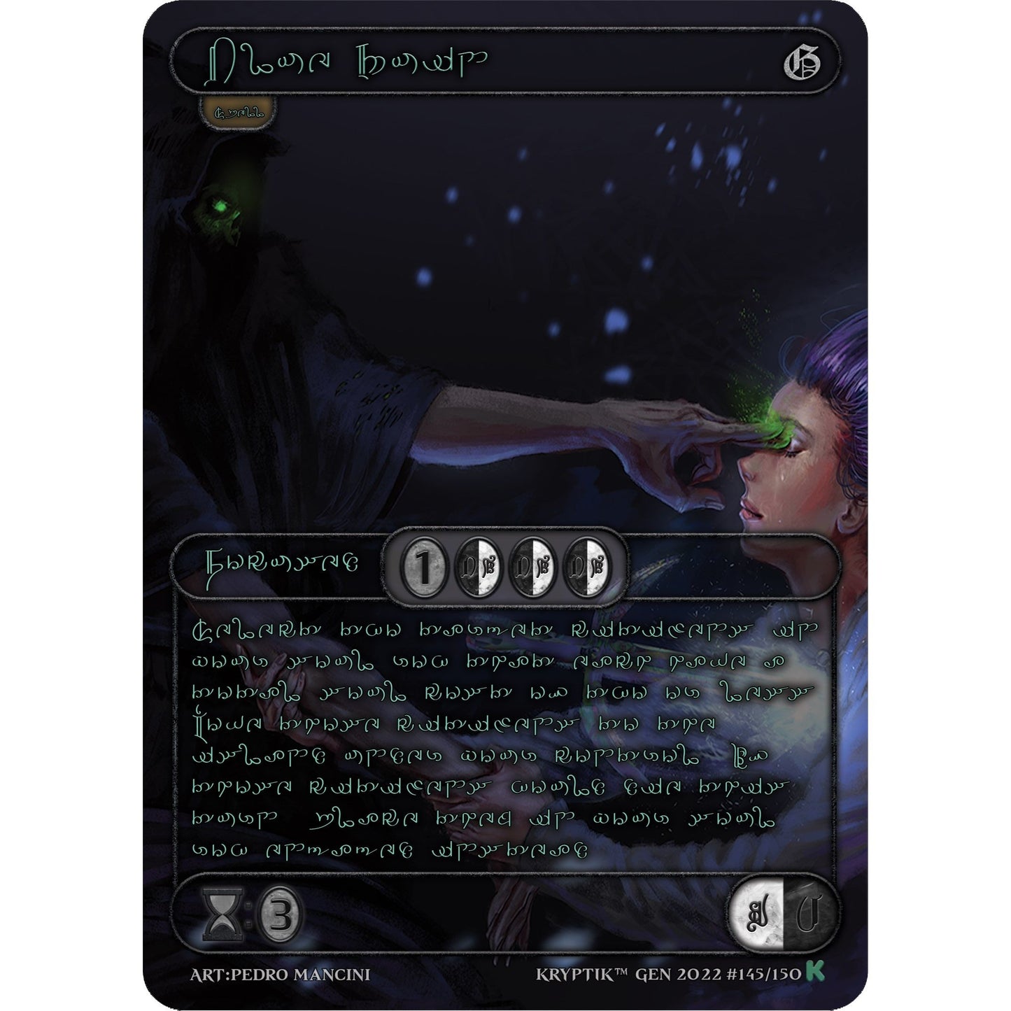 Image for Blue Ruin (Green Kryptik Language) (145) (KPT) - Kryptik TCG