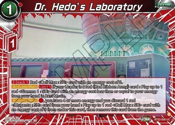 Image for Dr. Hedo's Laboratory (BT22-008) (BT22) - Dragon Ball Super: Masters