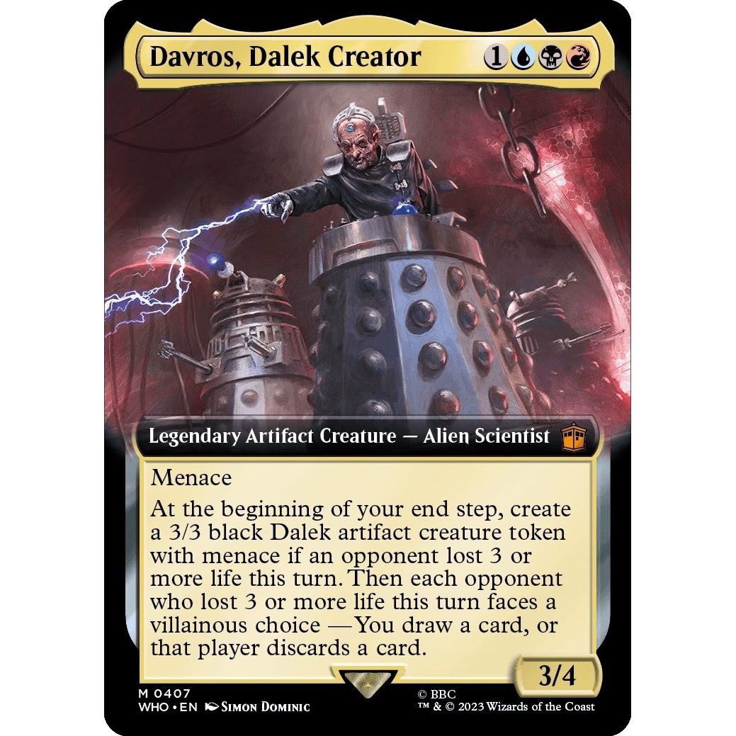 Image for Davros, Dalek Creator (Extended Art) (407) (WHO) - Magic: The Gathering