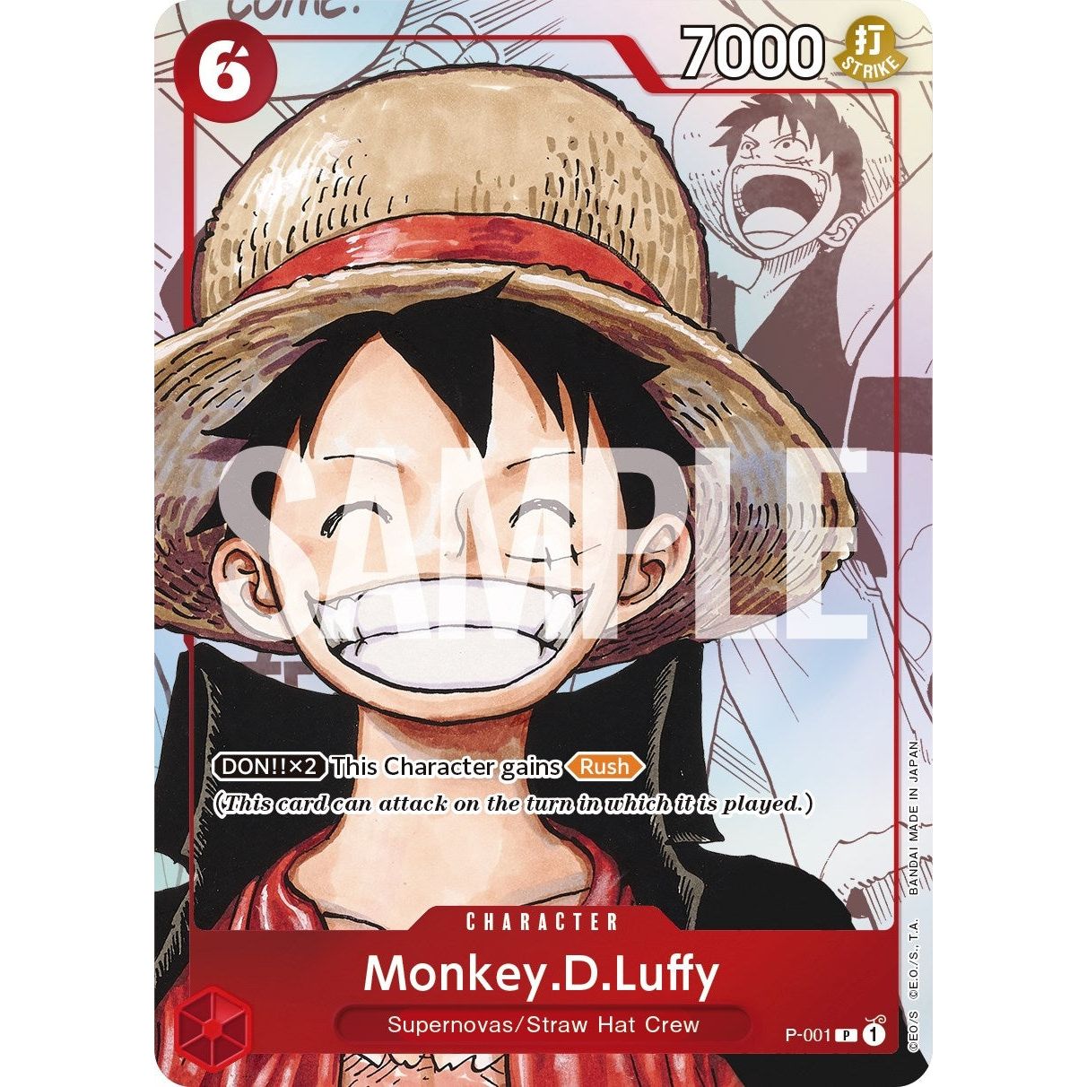 Image for Monkey.D.Luffy (Alternate Art) (P-001) (OP-PR) - One Piece Card Game
