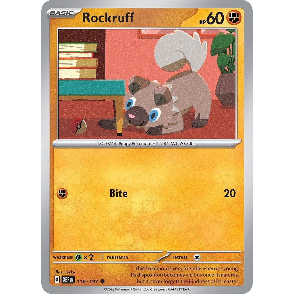 Image for Rockruff (116/197) (OBF) - Pokemon