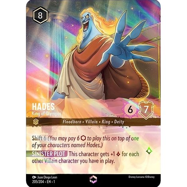Image for Hades - King of Olympus (Enchanted) (205/204) (1) - Disney Lorcana