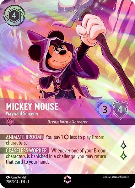 Image for Mickey Mouse - Wayward Sorcerer (Enchanted) (208/204) (1) - Disney Lorcana
