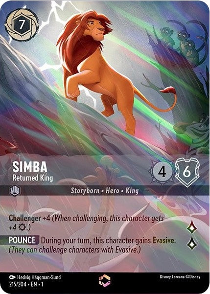 Image for Simba - Returned King (Enchanted) (215/204) (1) - Disney Lorcana