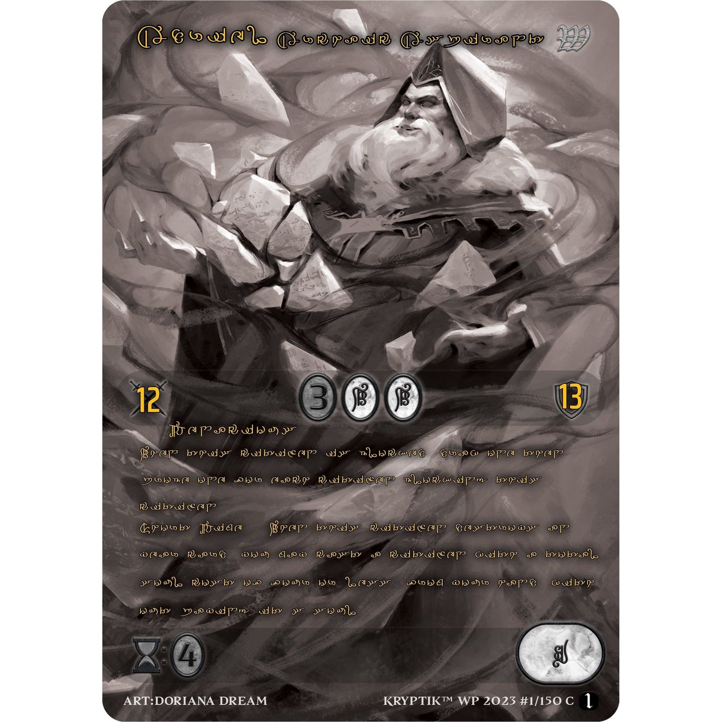 Image for Adriel, Archaic Aspirant (Gold Kryptik Language) (1) (KPTGC) - Kryptik TCG