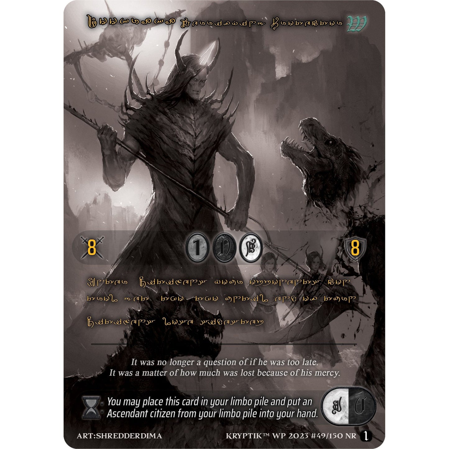 Image for Dookraka, Terrifying Protector (Gold Kryptik Language) (49) (KPTGC) - Kryptik TCG