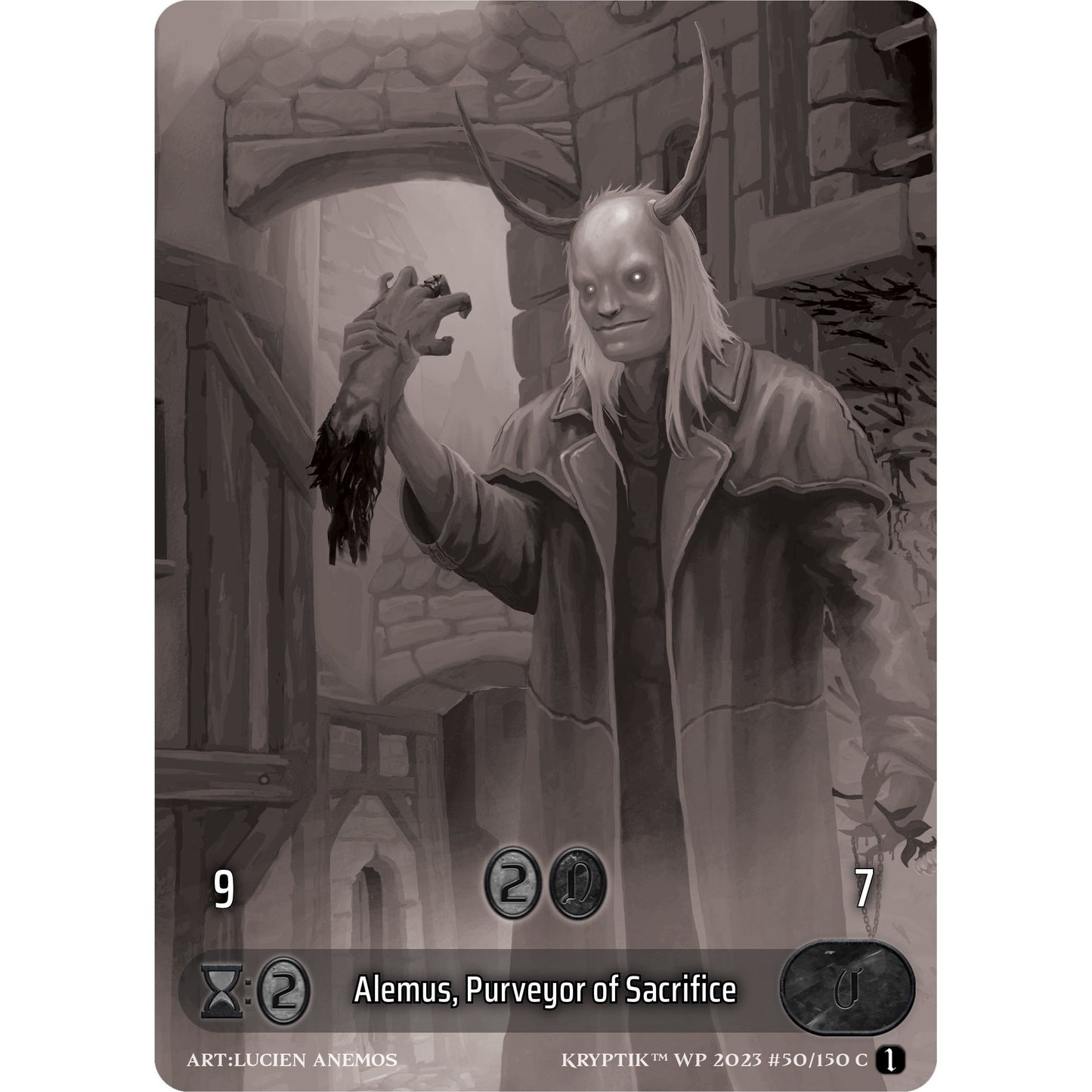Image for Alemus, Purveyor of Sacrifice (Box Topper) (50) (KPTGC) - Kryptik TCG