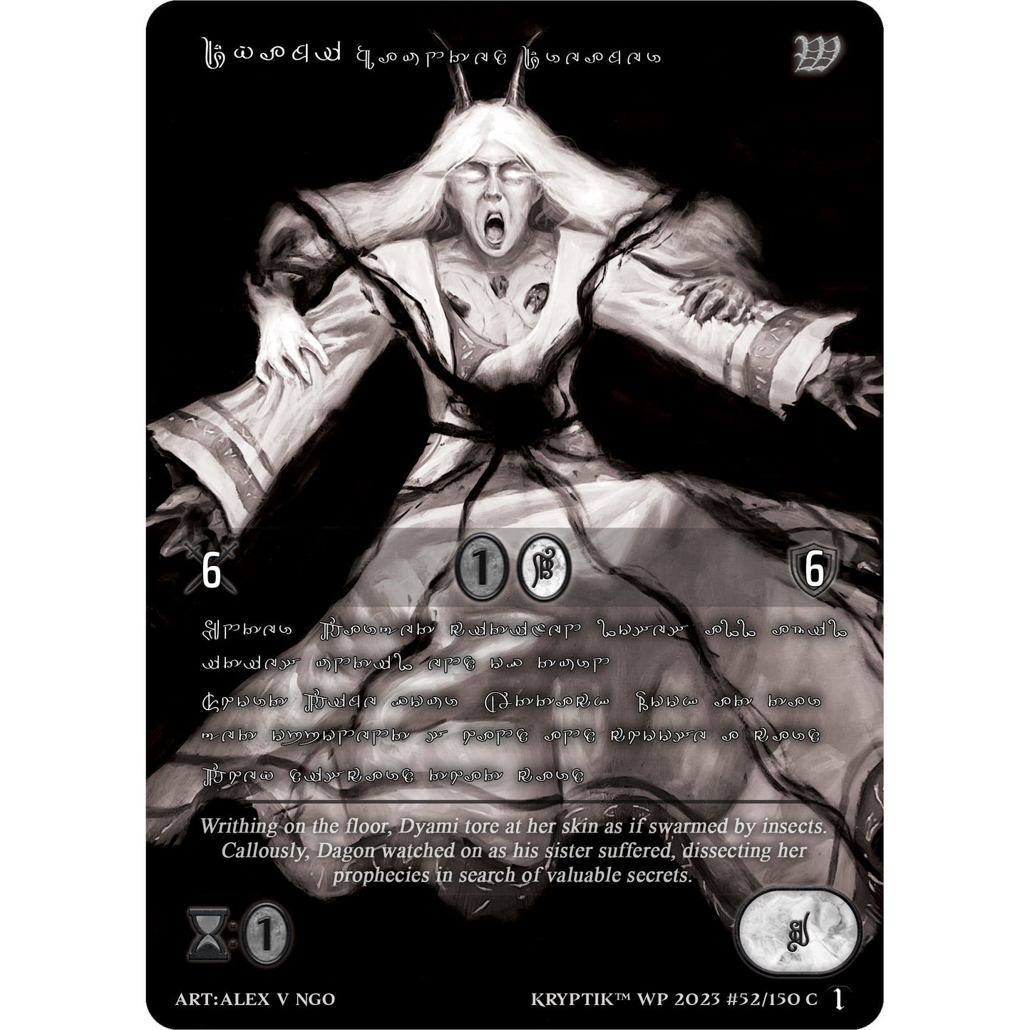 Image for Dyami, Haunted Dreamer (Silver Kryptik Language) (52) (KPTGC) - Kryptik TCG