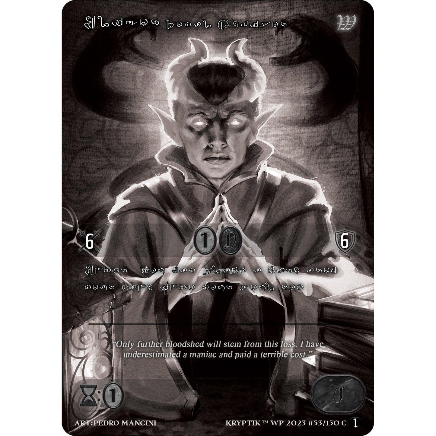 Image for Eligor, Royal Advisor (Silver Kryptik Language) (53) (KPTGC) - Kryptik TCG