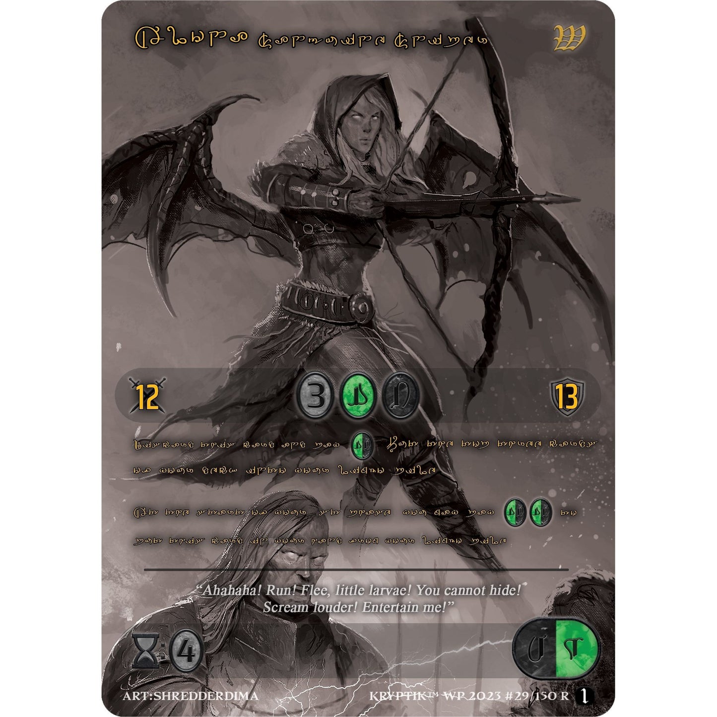 Image for Alona, Sanguine Sniper (Gold Kryptik Language) (29) (KPTGC) - Kryptik TCG