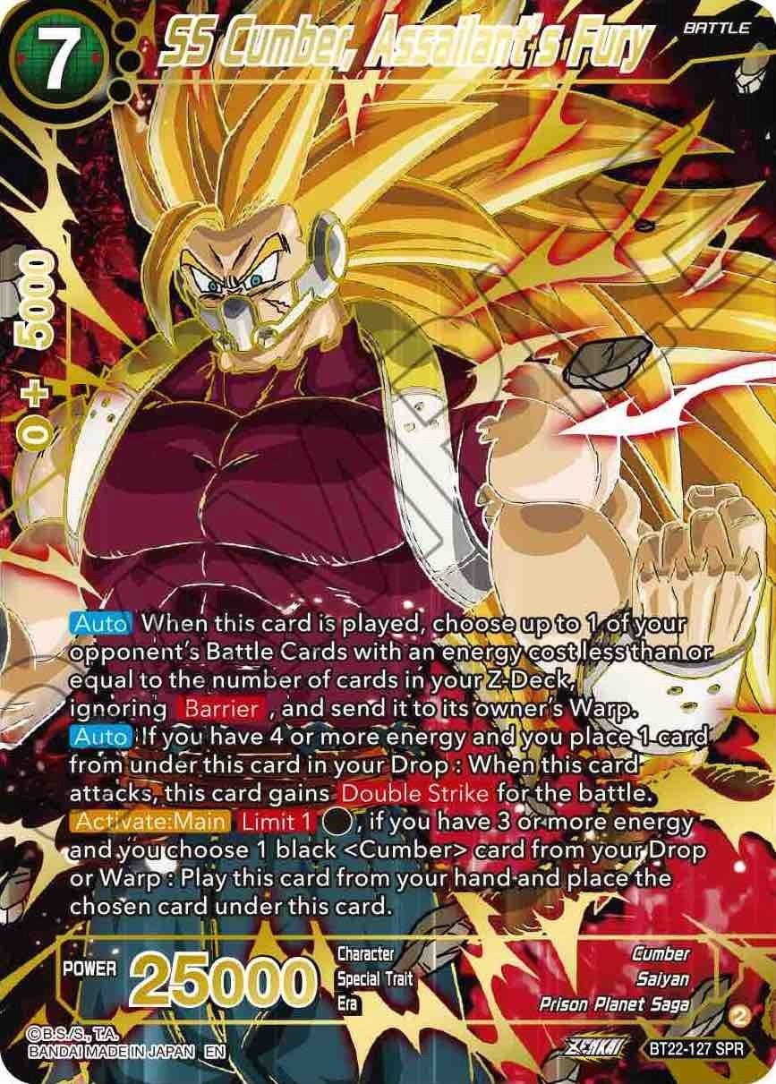 Image for SS Cumber, Assailant's Fury (SPR) (BT22-127) (BT22) - Dragon Ball Super: Masters