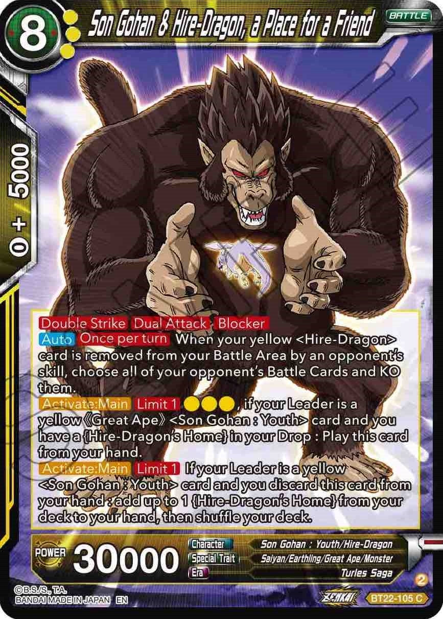 Image for Son Gohan & Hire-Dragon, a place for a Friend (BT22-105) (BT22) - Dragon Ball Super: Masters