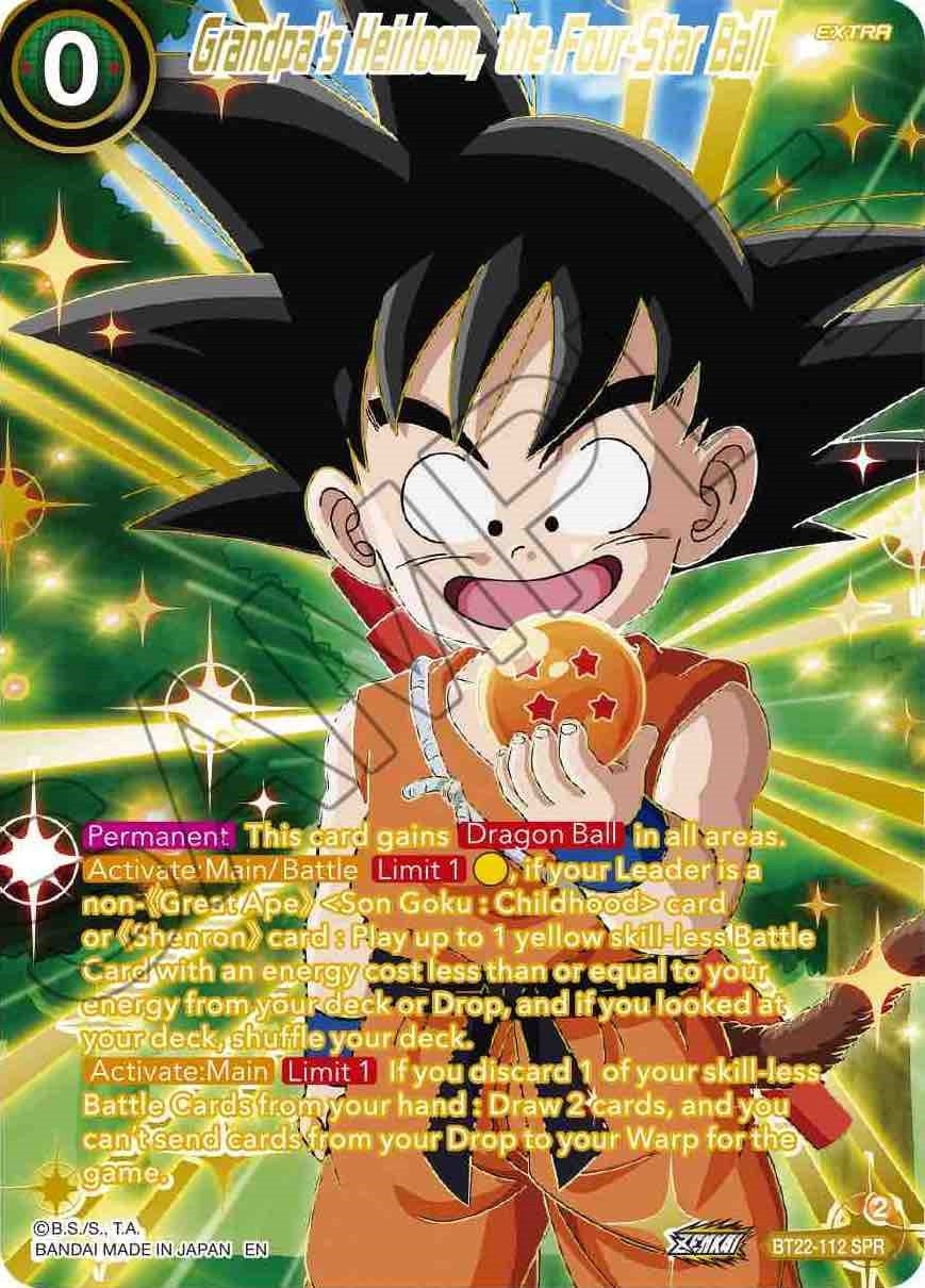 Image for Grandpa's Heirloom, the Four Star Ball (SPR) (BT22-112) (BT22) - Dragon Ball Super: Masters