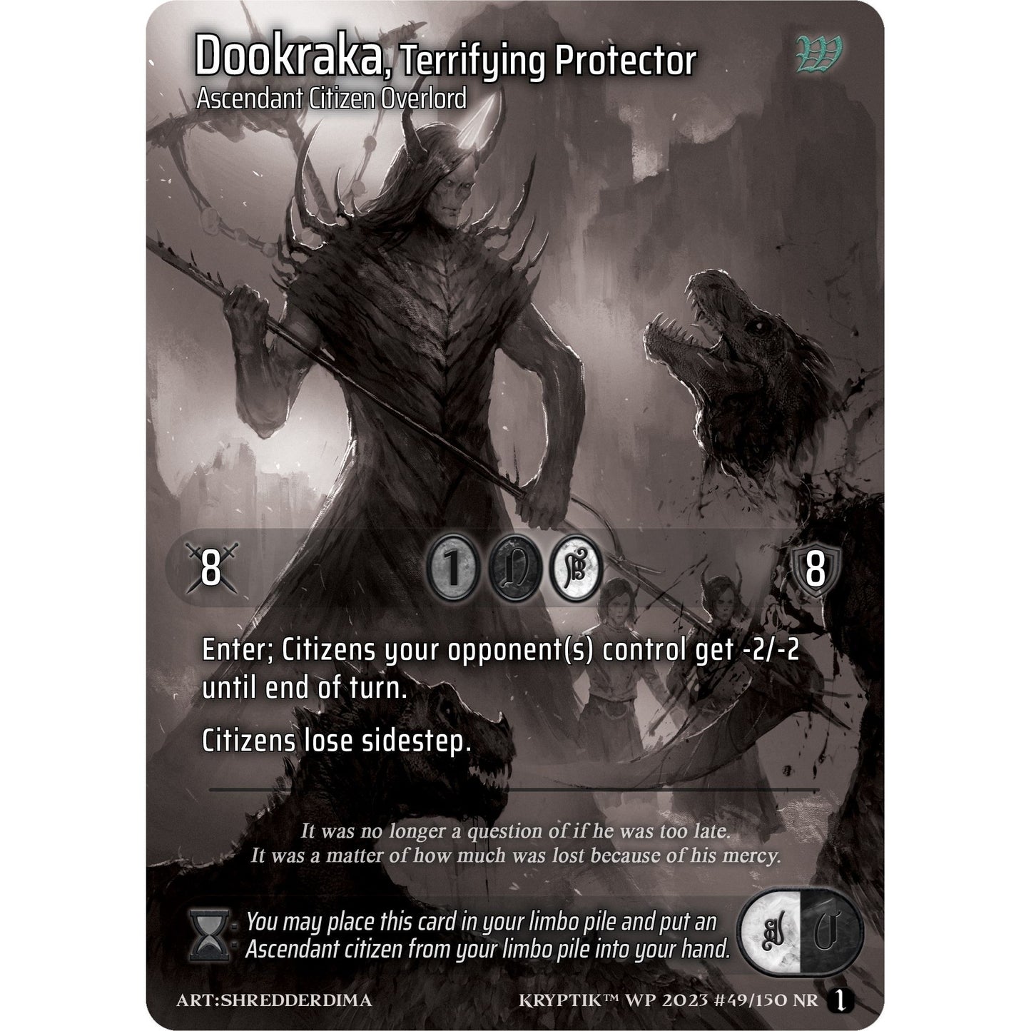 Image for Dookraka, Terrifying Protector (Cosmo Foil) (49) (KPTGC) - Kryptik TCG