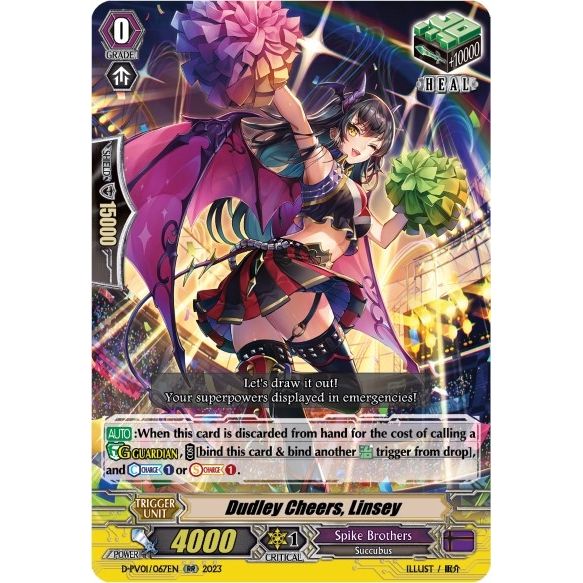 Image for Dudley Cheers, Linsey (D-PV01/067EN) (D-PV01) - Cardfight Vanguard