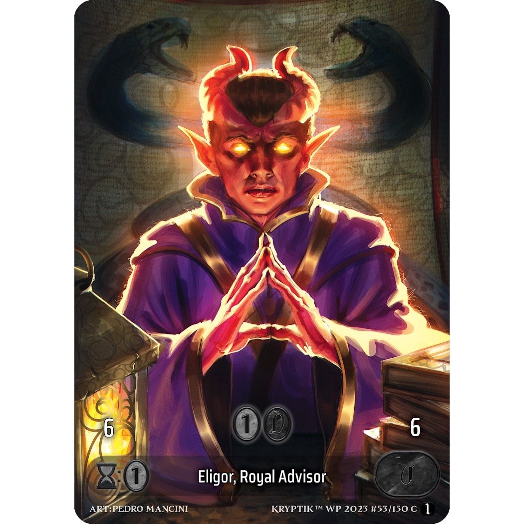 Image for Eligor, Royal Advisor (Box Topper) (Glass Foil) (53) - Kryptik TCG
