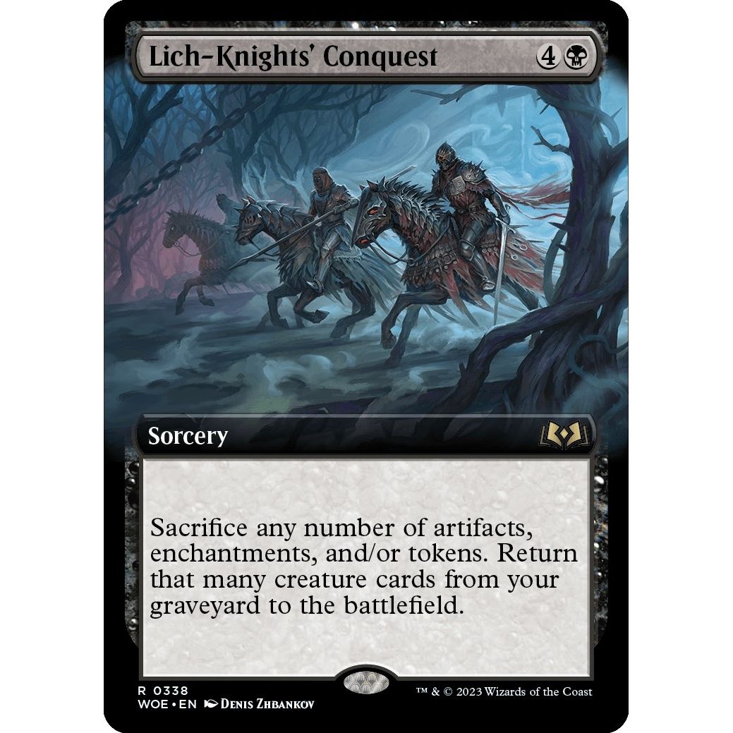 Image for Lich-Knights' Conquest (Extended Art) (338) (WOE) - Magic: The Gathering