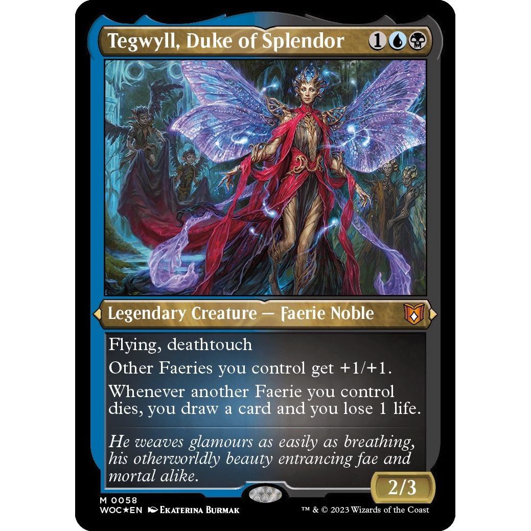 Image for Tegwyll, Duke of Splendor (Display Commander) - Thick Stock (58) (WOC) - Magic: The Gathering