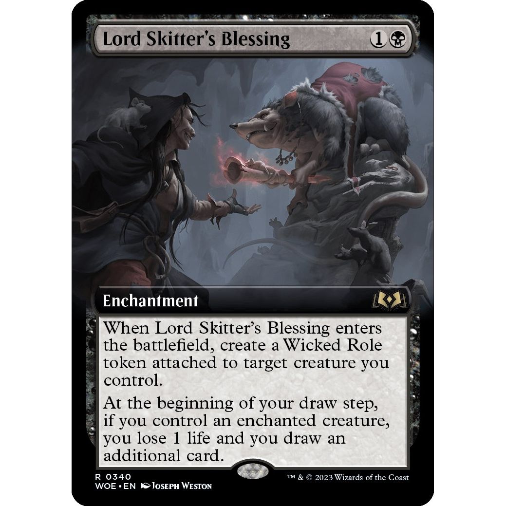Image for Lord Skitter's Blessing (Extended Art) (340) (WOE) - Magic: The Gathering