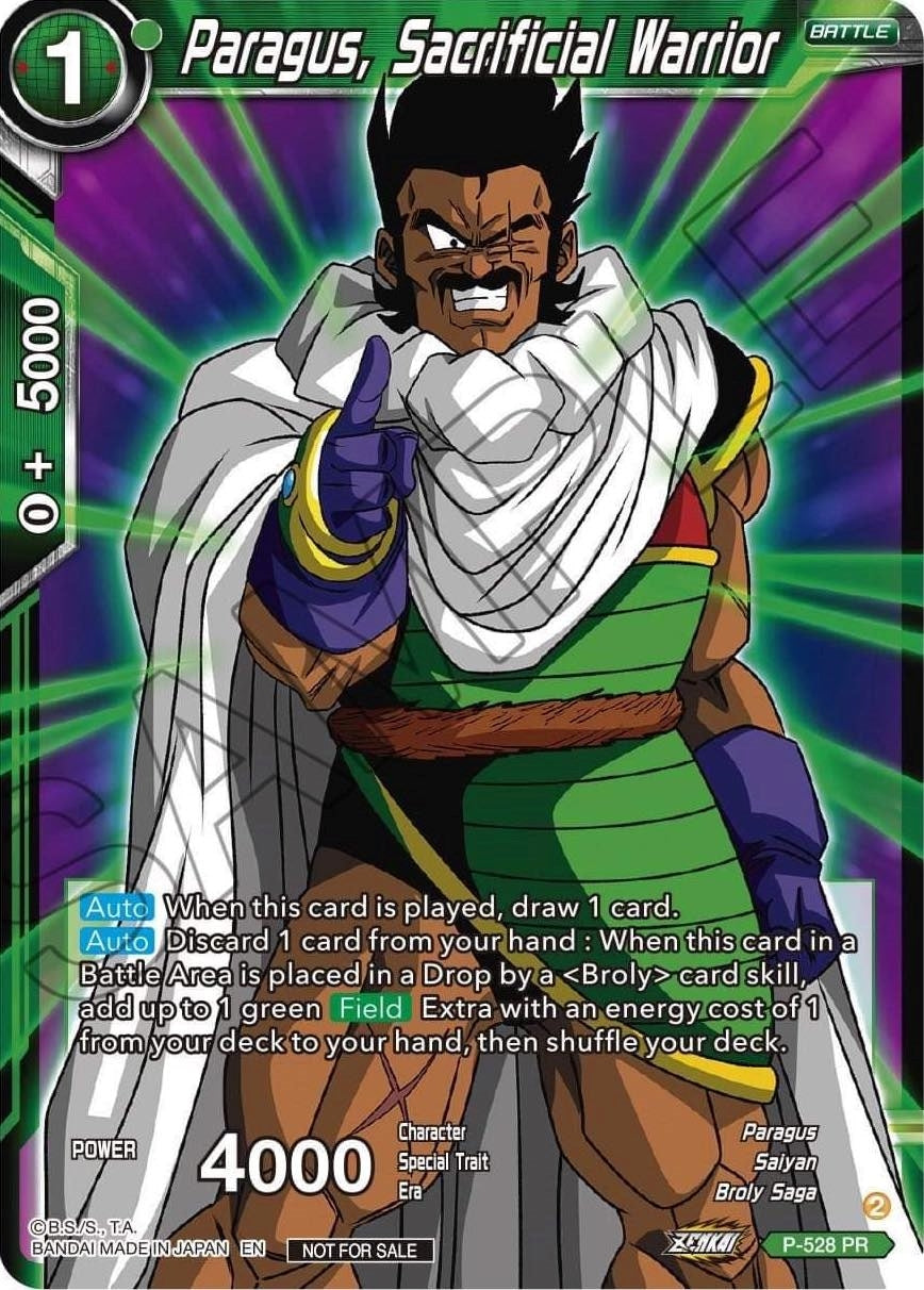 Image for Paragus, Sacrificial Warrior (Zenkai Series Tournament Pack Vol.5) (P-528) (TPR) - Dragon Ball Super: Masters