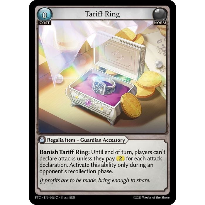 Image for Tariff Ring (008) (FTC) - Grand Archive TCG