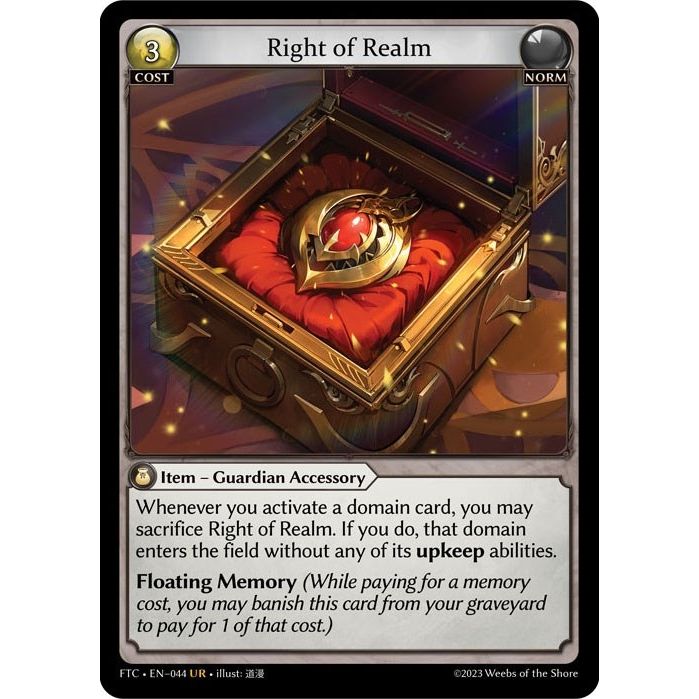 Image for Right of Realm (044) (FTC) - Grand Archive TCG