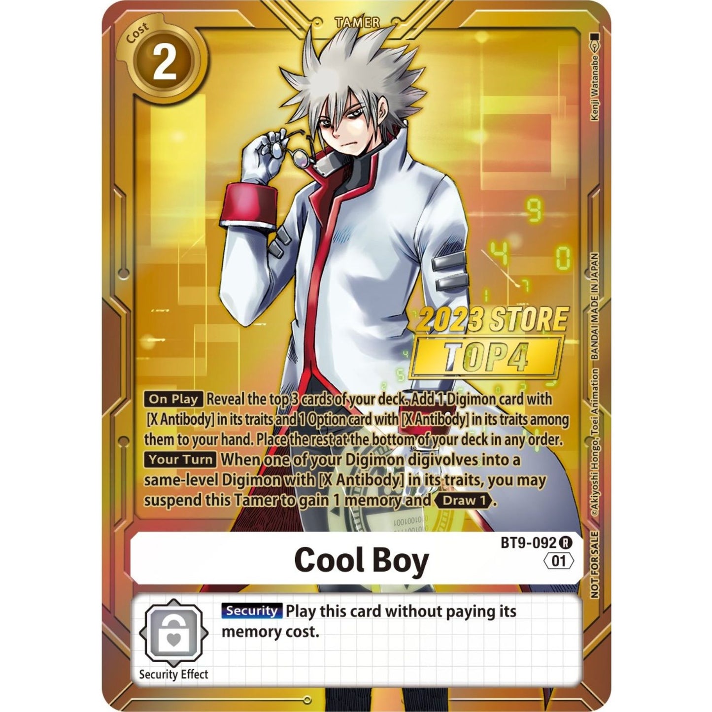 Image for Cool Boy (2023 Store Top 4) (BT9-092 R) (BT09) - Digimon Card Game