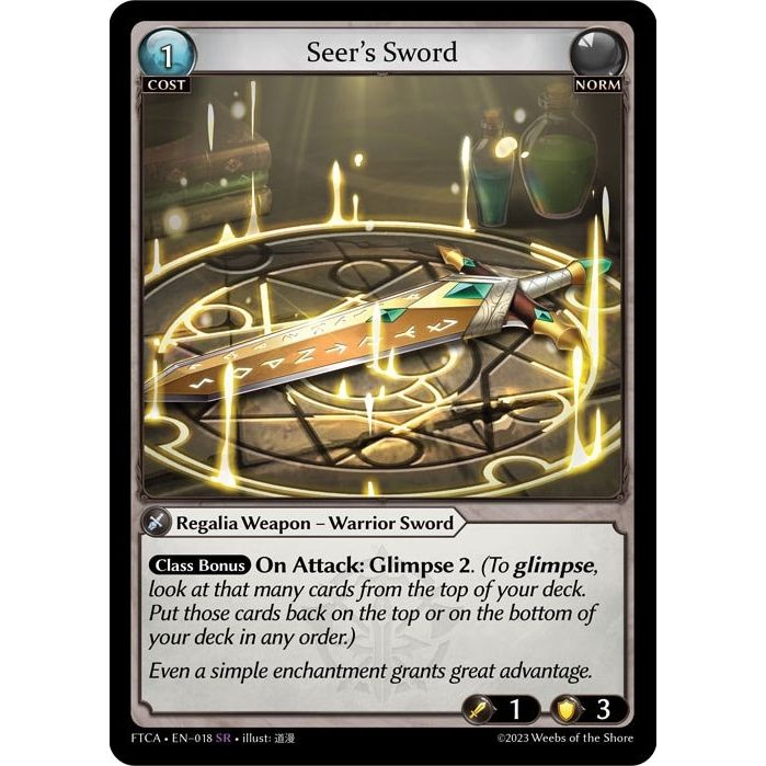 Image for Seer's Sword (018) (FTC) - Grand Archive TCG