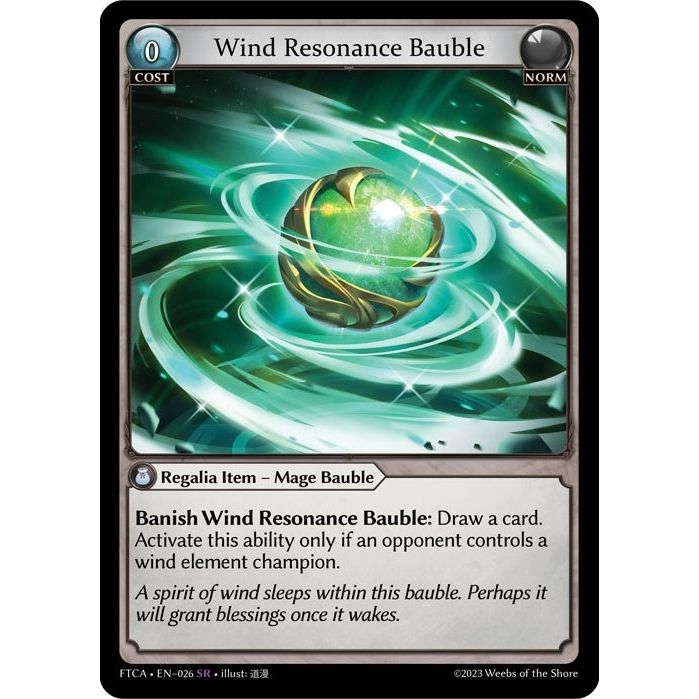 Image for Wind Resonance Bauble (026) (FTC) - Grand Archive TCG