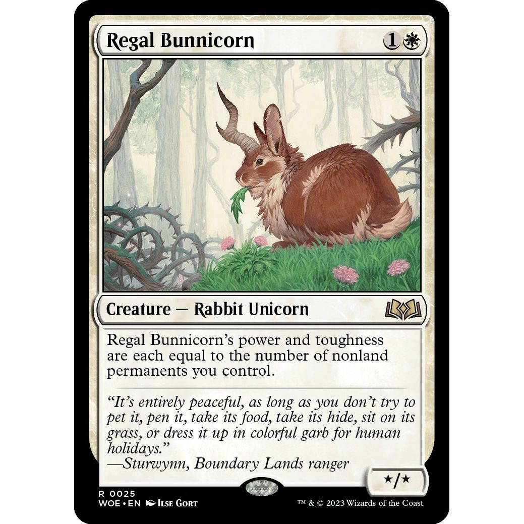 Image for Regal Bunnicorn (25) (WOE) - Magic: The Gathering