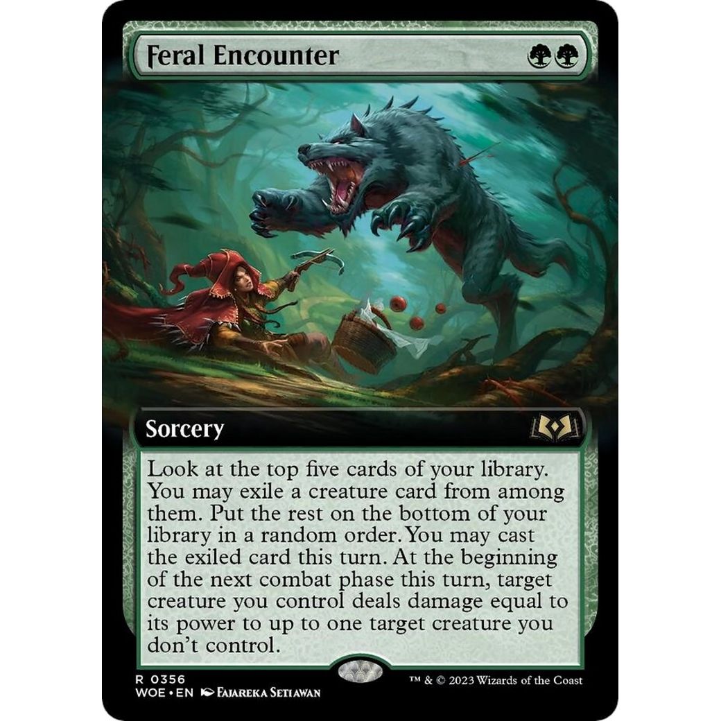 Image for Feral Encounter (Extended Art) (356) (WOE) - Magic: The Gathering