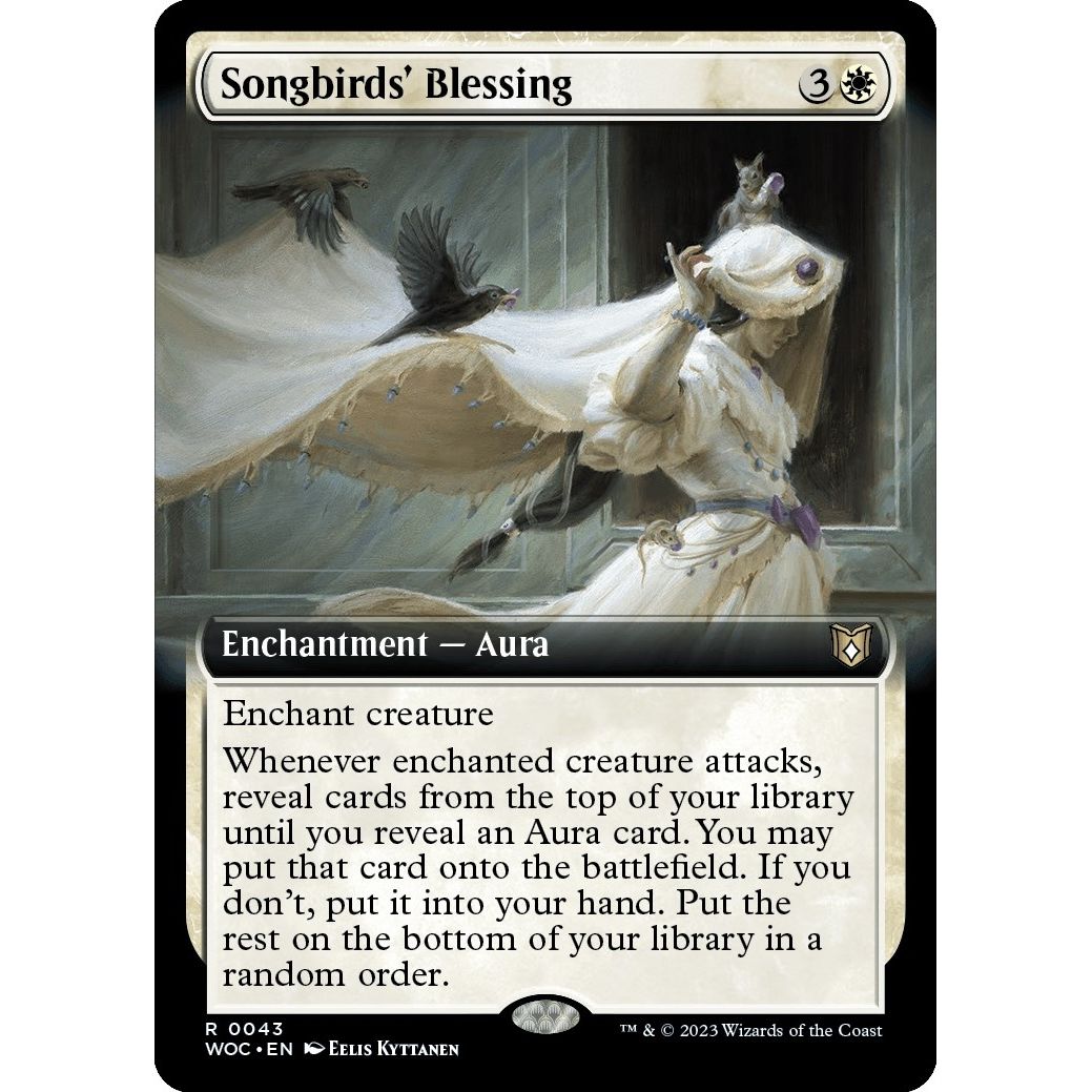 Image for Songbirds' Blessing (Extended Art) (43) (WOC) - Magic: The Gathering