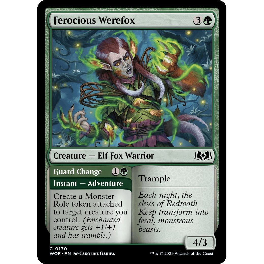 Image for Ferocious Werefox (170) (WOE) - Magic: The Gathering