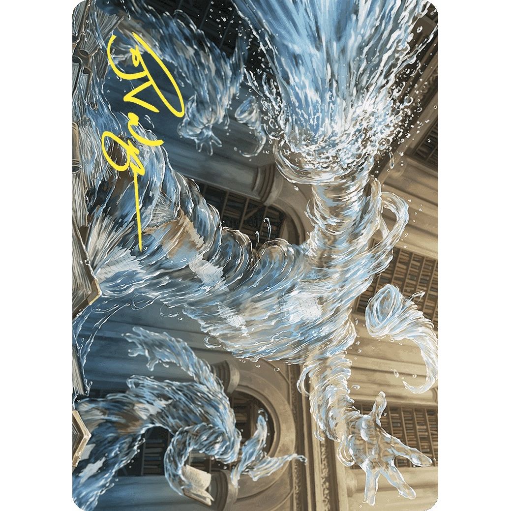 Image for Splashy Spellcaster Art Card (Gold-Stamped Signature) (9) (ASWOE) - Magic: The Gathering
