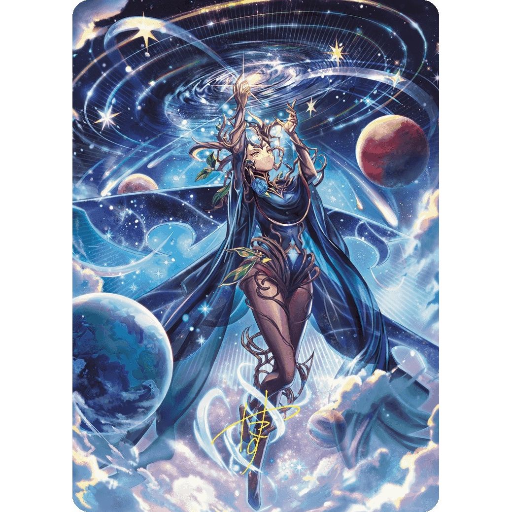 Image for Omniscience Anime Art Card (Gold-Stamped Signature) (78) (ASWOE) - Magic: The Gathering