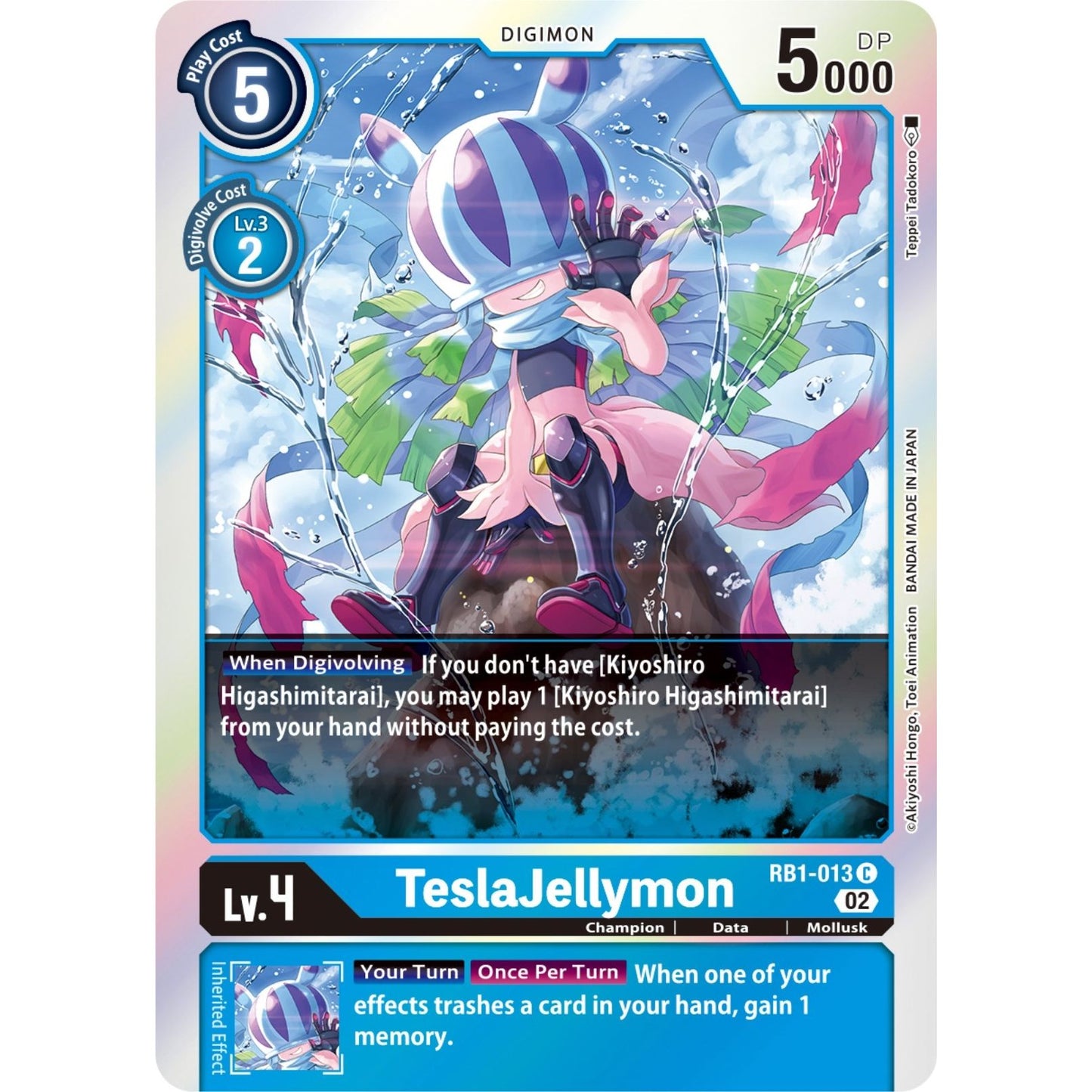 Image for TeslaJellymon (RB1-013 C) (RB-01) - Digimon Card Game